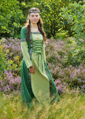 Medieval Dress Eleanor — Green / Washed Green