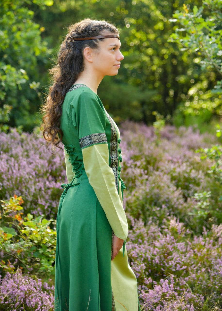 Medieval Dress Eleanor — Green / Washed Green