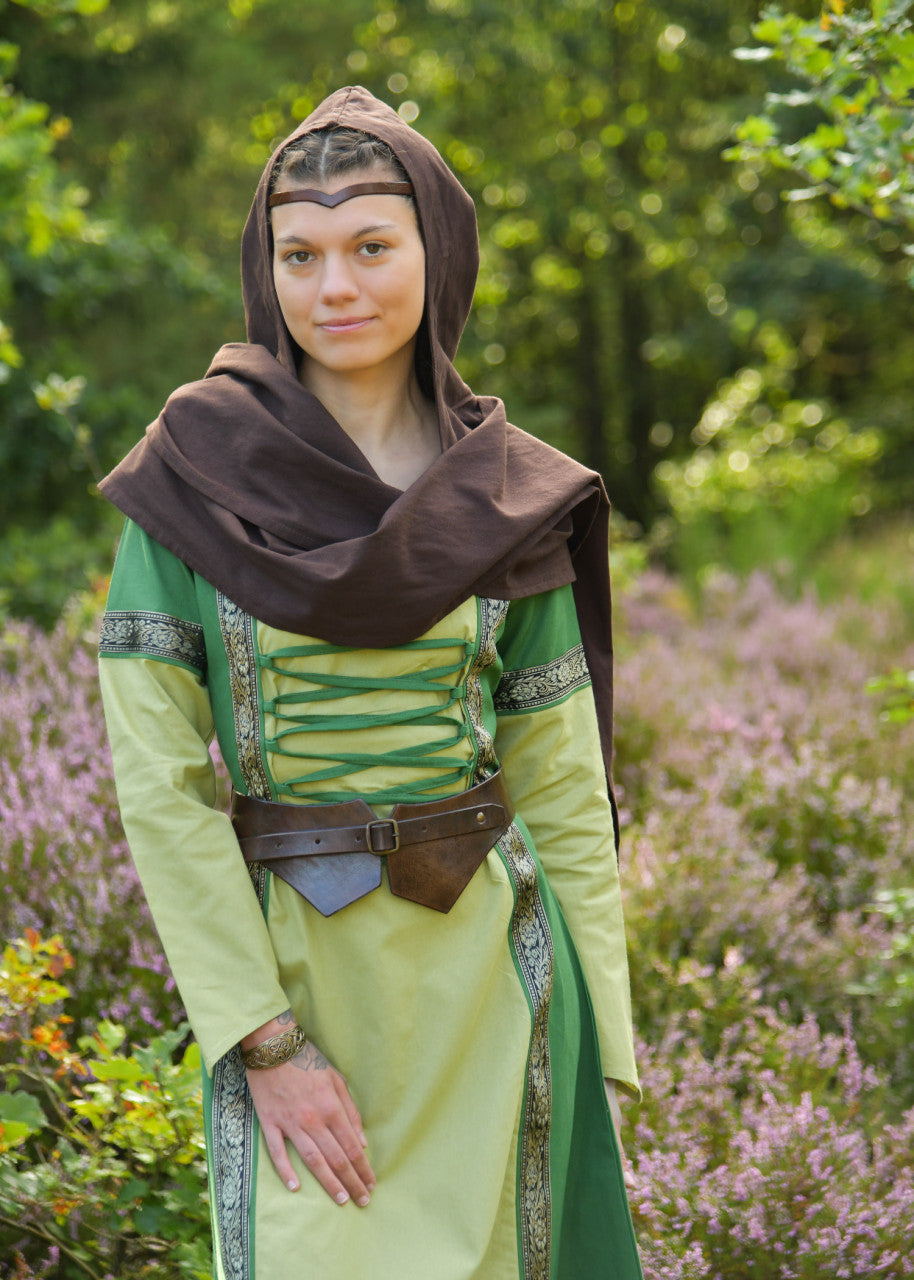 Medieval Dress Eleanor — Green / Washed Green