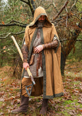 Two-Tone Medieval Cloak Theves — Beige-Brown / Olive Green